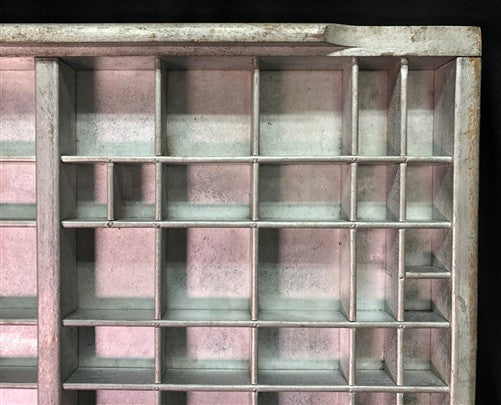 Printer Drawer Wood Block Typeset Tray, Letterpress Thimble Shelf Display, A78