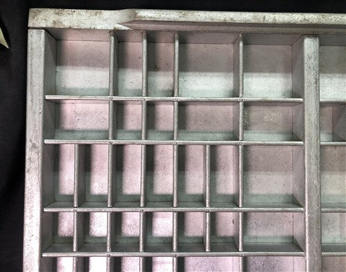 Printer Drawer Wood Block Typeset Tray, Letterpress Thimble Shelf Display, A78