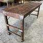 Reclaimed Wood Folding Table (68.75x22.5) Rustic Wood Dining Kitchen Island B134