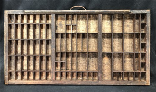 Printer Drawer Wood Block Typeset Tray, Letterpress Thimble Shelf Display, A57
