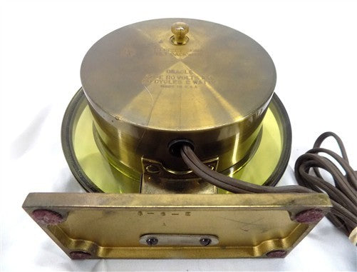 Westclox Oracle Alarm Clock Model 56-E, Vintage MCM Art Deco Brass Working Clock
