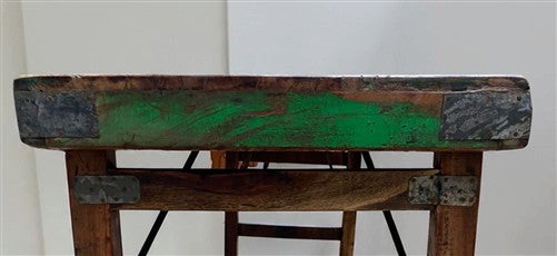 Reclaimed Wood Folding Table (68x22) Rustic Wood Dining Kitchen Island B135