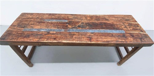 Reclaimed Wood Folding Table (68x22) Rustic Wood Dining Kitchen Island B135