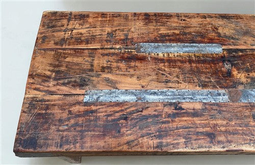Reclaimed Wood Folding Table (68x22) Rustic Wood Dining Kitchen Island B135