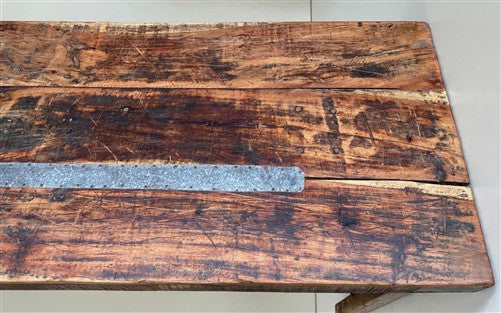 Reclaimed Wood Folding Table (68x22) Rustic Wood Dining Kitchen Island B135
