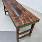 Reclaimed Wood Folding Table (68x22) Rustic Wood Dining Kitchen Island B135