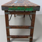 Reclaimed Wood Folding Table (68x22) Rustic Wood Dining Kitchen Island B135