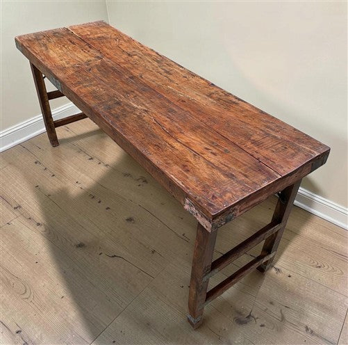 Reclaimed Wood Folding Table (68.75x22.25)Rustic Wood Dining Kitchen Island B137