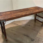 Reclaimed Wood Folding Table (68.75x22.25)Rustic Wood Dining Kitchen Island B137