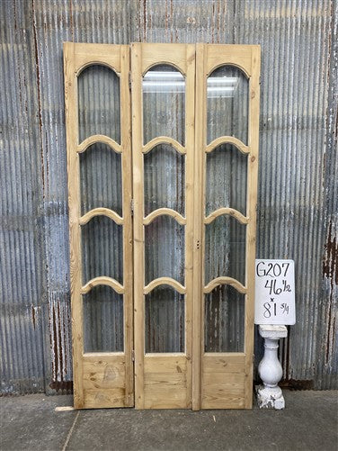 Antique French Double Doors (46.5x81.75) 4 Pane Glass, European Reclaimed G207