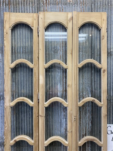 Antique French Double Doors (46.5x81.75) 4 Pane Glass, European Reclaimed G207