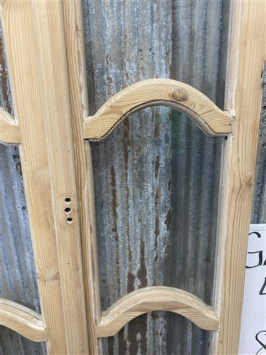 Antique French Double Doors (46.5x81.75) 4 Pane Glass, European Reclaimed G207