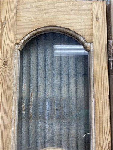 Antique French Double Doors (46.5x81.75) 4 Pane Glass, European Reclaimed G207