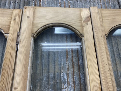 Antique French Double Doors (46.5x81.75) 4 Pane Glass, European Reclaimed G207