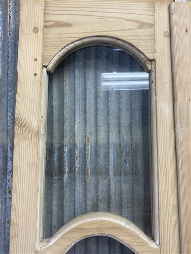 Antique French Double Doors (46.5x81.75) 4 Pane Glass, European Reclaimed G207
