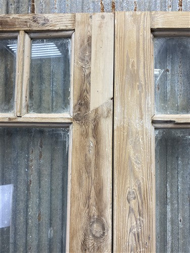 Antique French Double Doors (36.75x86) 5 Pane Glass, European Reclaimed G208