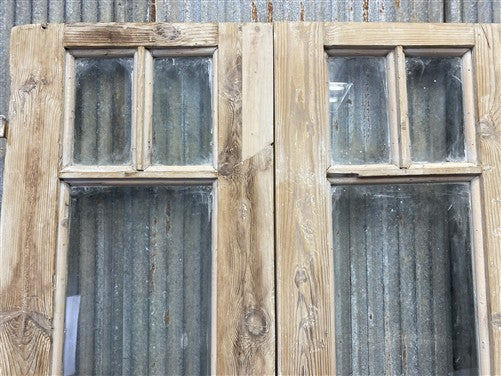 Antique French Double Doors (36.75x86) 5 Pane Glass, European Reclaimed G208