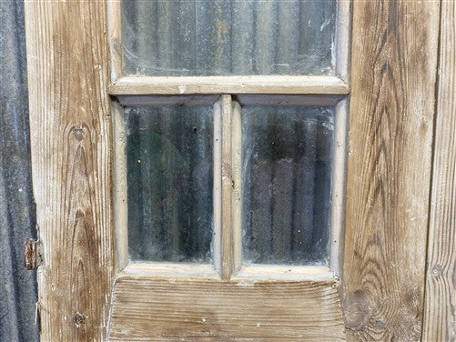 Antique French Double Doors (36.75x86) 5 Pane Glass, European Reclaimed G208