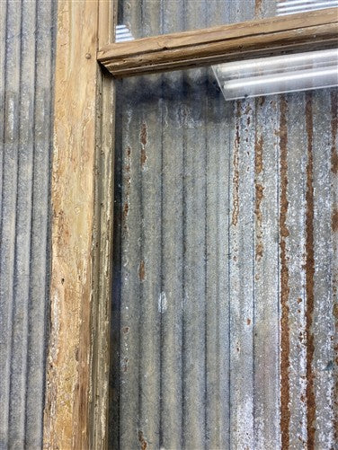 Antique French Double Doors (37.75x87) 3 Pane Glass, European Reclaimed G209