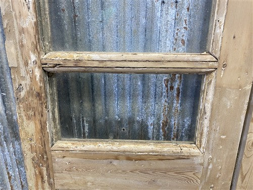 Antique French Double Doors (37.75x87) 3 Pane Glass, European Reclaimed G209