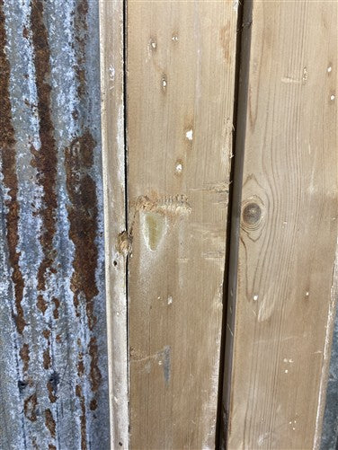Antique French Double Doors (37.75x87) 3 Pane Glass, European Reclaimed G209