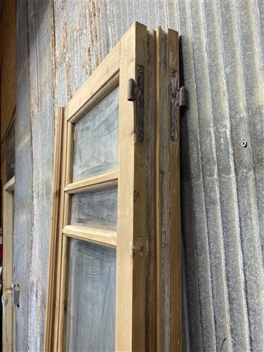 Antique French Double Doors (36.5x83) 3 Pane Glass, European Reclaimed G210