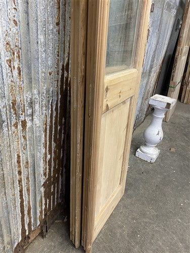 Antique French Double Doors (36.5x83) 3 Pane Glass, European Reclaimed G210