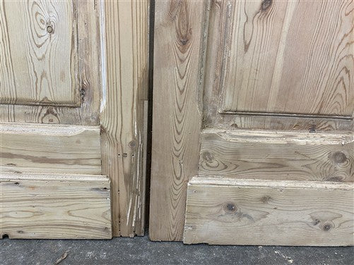 Antique French Double Doors (40x104) 4 Pane Glass, European Reclaimed G211
