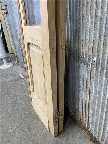 Antique French Double Doors (40x104) 4 Pane Glass, European Reclaimed G211