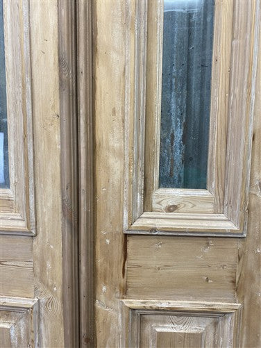 Antique French Double Doors (39x98.75) 1 Pane Glass, European Reclaimed G212