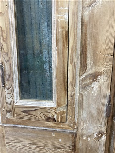 Antique French Double Doors (39x98.75) 1 Pane Glass, European Reclaimed G212