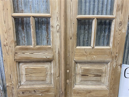 Antique French Double Doors (36.5x86.75) 5 Pane Glass, European Reclaimed G213