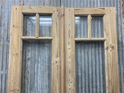 Antique French Double Doors (36.5x86.75) 5 Pane Glass, European Reclaimed G213