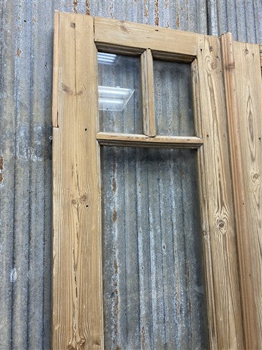 Antique French Double Doors (36.5x86.75) 5 Pane Glass, European Reclaimed G213