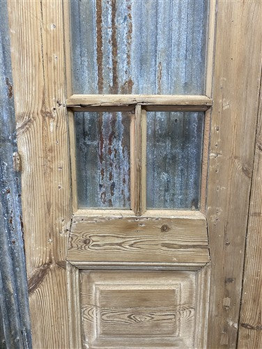 Antique French Double Doors (36.5x86.75) 5 Pane Glass, European Reclaimed G213