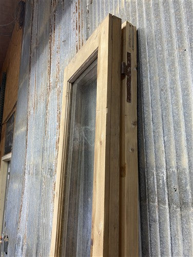 Antique French Double Doors (31x93) 1 Pane Glass, European Reclaimed G214