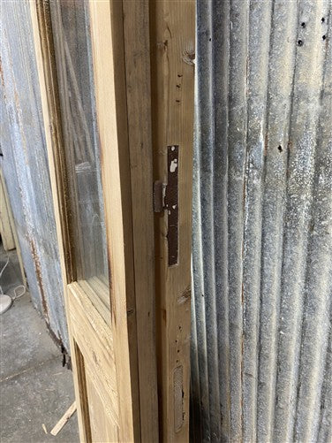 Antique French Double Doors (31x93) 1 Pane Glass, European Reclaimed G214