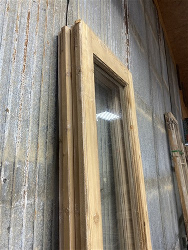 Antique French Double Doors (31x93) 1 Pane Glass, European Reclaimed G214