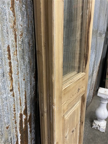 Antique French Double Doors (31x93) 1 Pane Glass, European Reclaimed G214