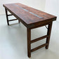 Reclaimed Wood Folding Table (69x22.5) Rustic Wood Dining Kitchen Island B138