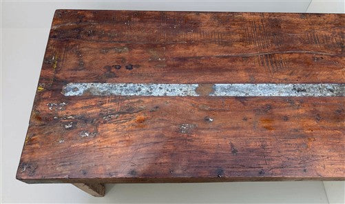 Reclaimed Wood Folding Table (69x22.5) Rustic Wood Dining Kitchen Island B138