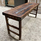 Reclaimed Wood Folding Table (68x22) Rustic Wood Dining Kitchen Island B139