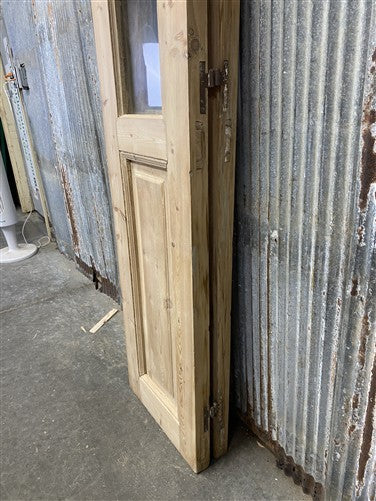 Antique French Double Doors (35.5x81.5) 3 Pane Glass, European Reclaimed G215