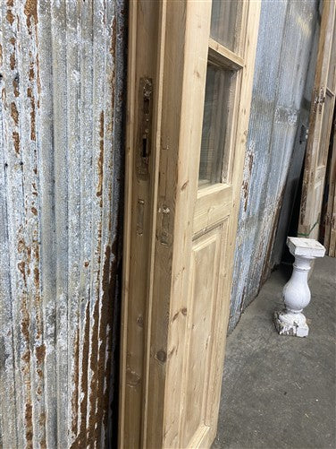 Antique French Double Doors (35.5x81.5) 3 Pane Glass, European Reclaimed G215