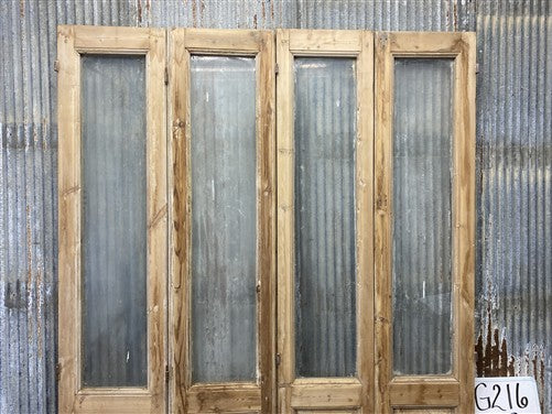 Antique French Double Doors (59x89.5) 1 Pane Glass, European Reclaimed G216