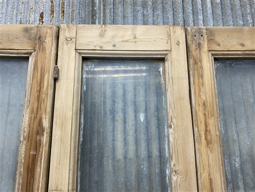 Antique French Double Doors (59x89.5) 1 Pane Glass, European Reclaimed G216