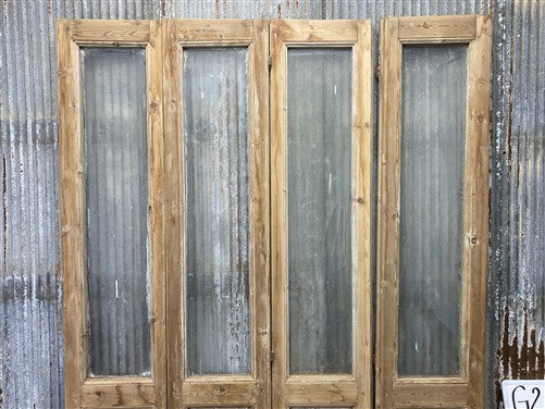 Antique French Double Doors (59x89.5) 1 Pane Glass, European Reclaimed G216