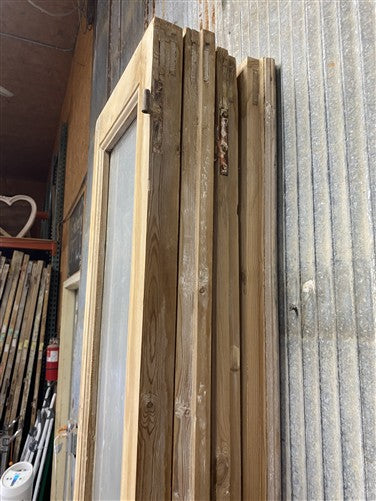 Antique French Double Doors (59x89.5) 1 Pane Glass, European Reclaimed G216