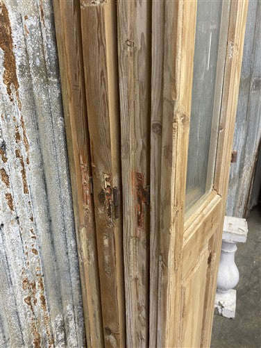 Antique French Double Doors (59x89.5) 1 Pane Glass, European Reclaimed G216
