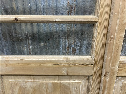 Antique French Double Doors (44x79) 5 Pane Glass, European Reclaimed G218